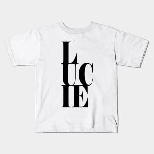 Lucie Girls Name Bold Font Kids T-Shirt